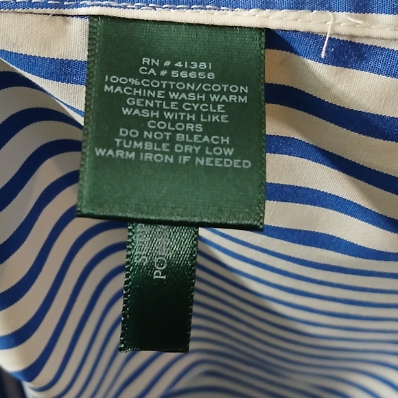 Lauren Ralph Lauren Striped Button Down Shirt NWT - Picture 4 of 9